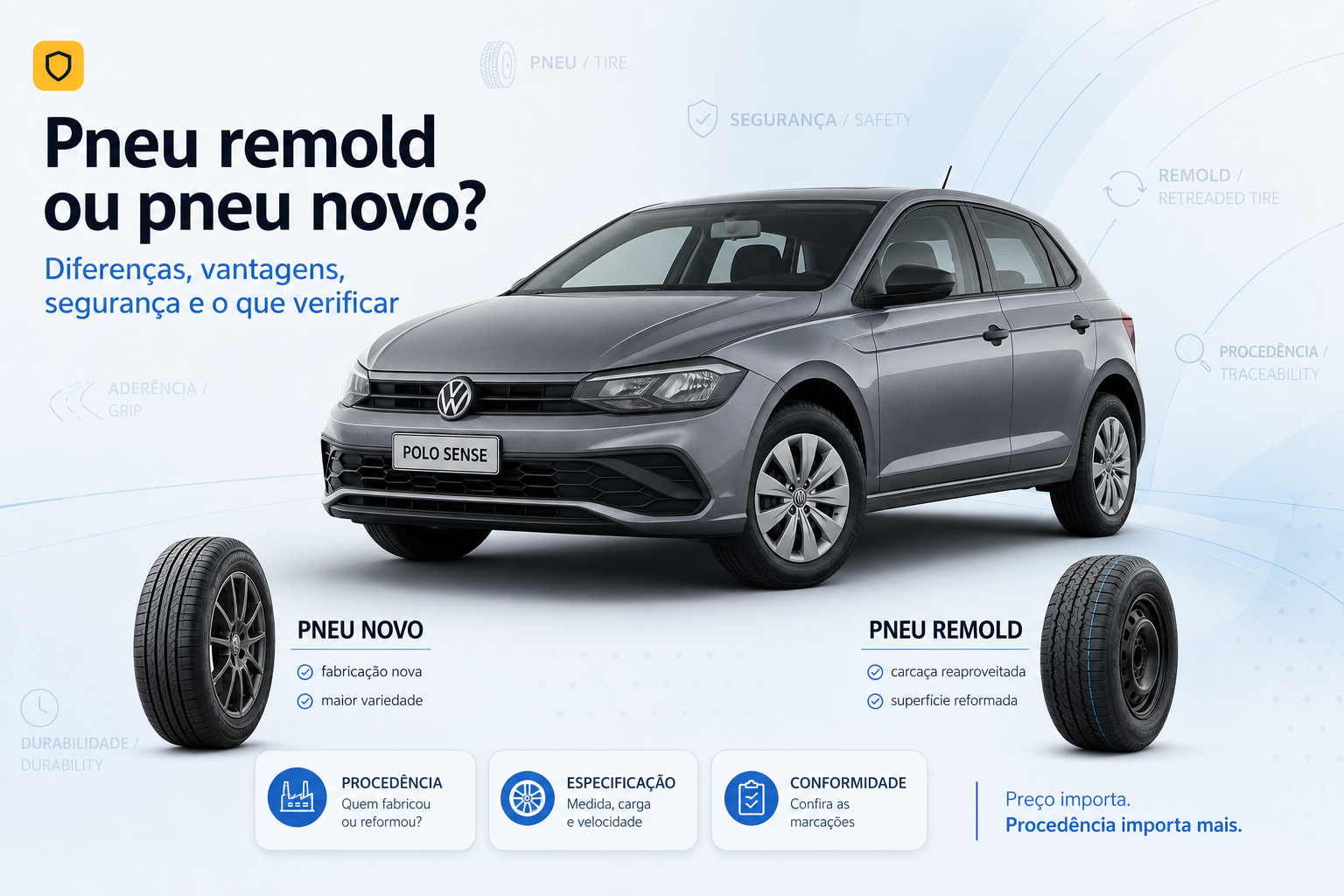 pneu remold ou pneu novo