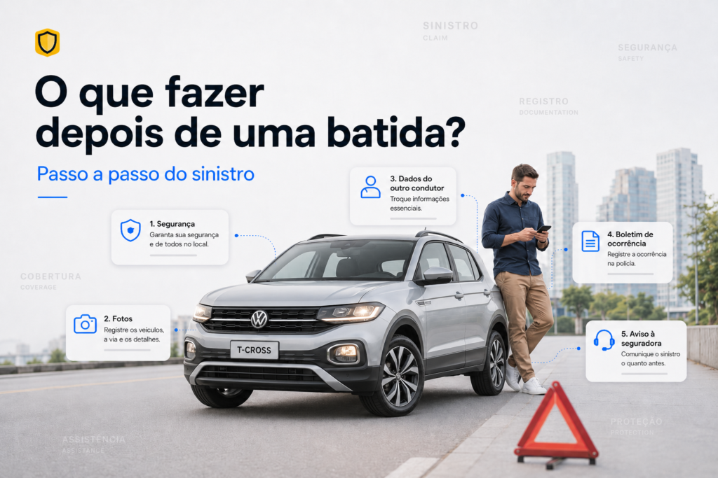 batida de carro o que fazrer