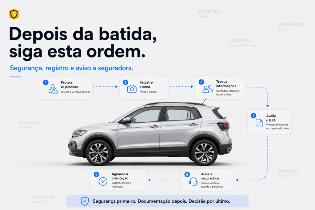deu uma batida o que fazer